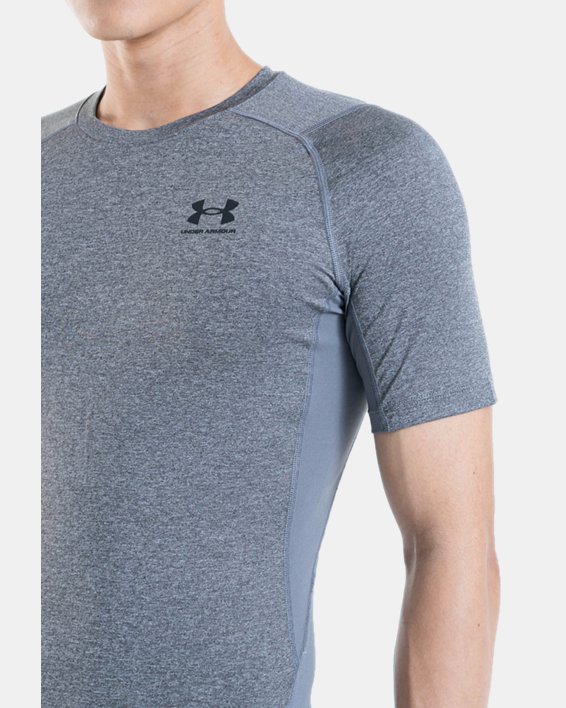 Men's HeatGear® Short Sleeve in Gray image number 5